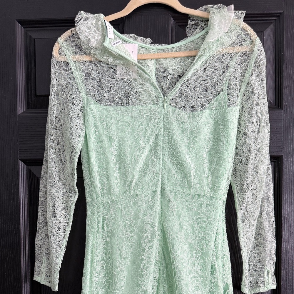 Sandro Pastel Green Lace Dress